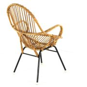 Set of 3 rattan chairs + coffee table - mid century dutch design