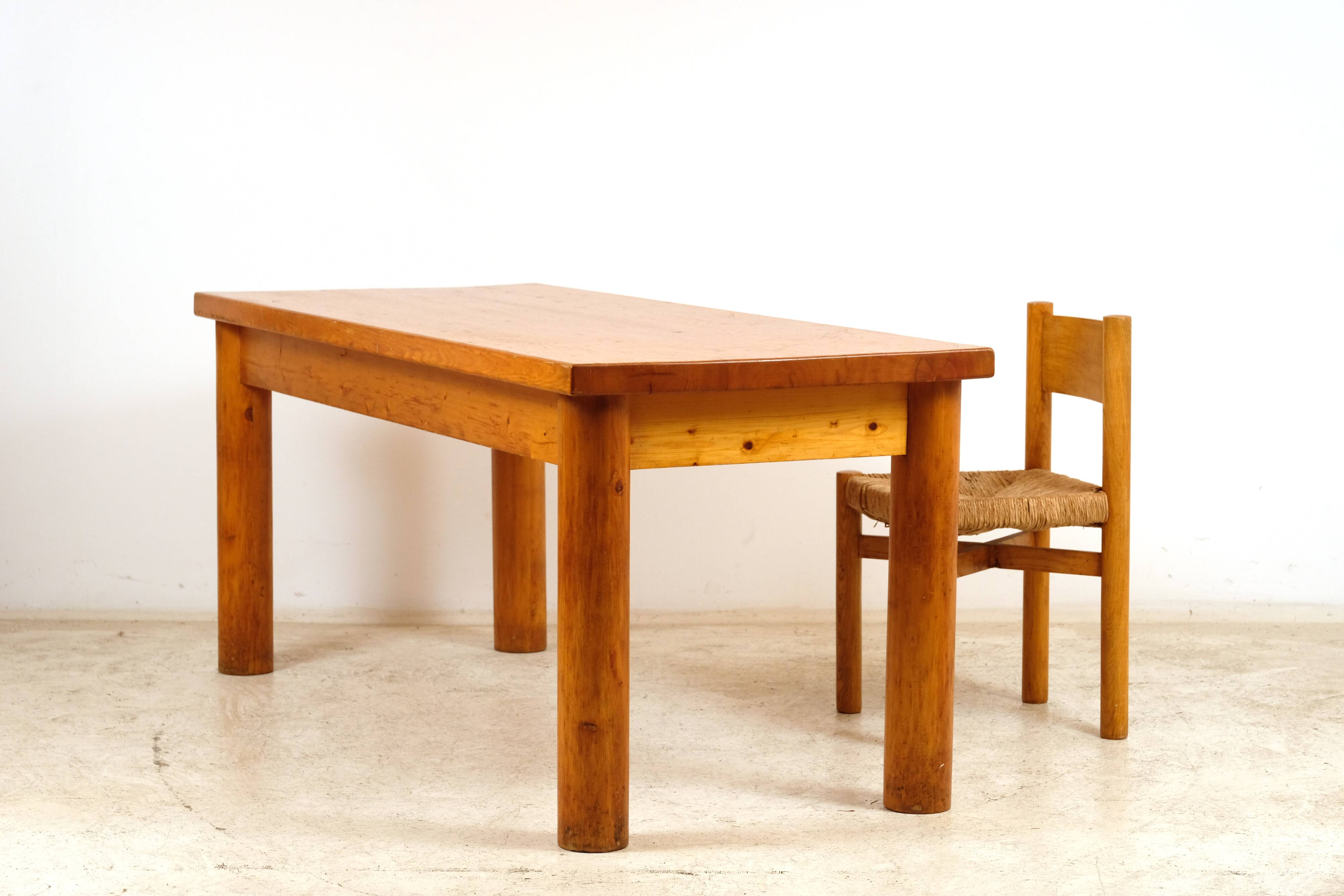 René Martin desk and Méribel chair by Charlotte Perriand 1955