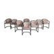 Set of 8 Gastone Rinaldi dining chairs, 70's