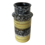 VEB Haldensleben 3092/D Vase - Small Yellow & Gray East-German GDR Ceramics