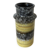 VEB Haldensleben 3092/D Vase - Small Yellow & Gray East-German GDR Ceramics
