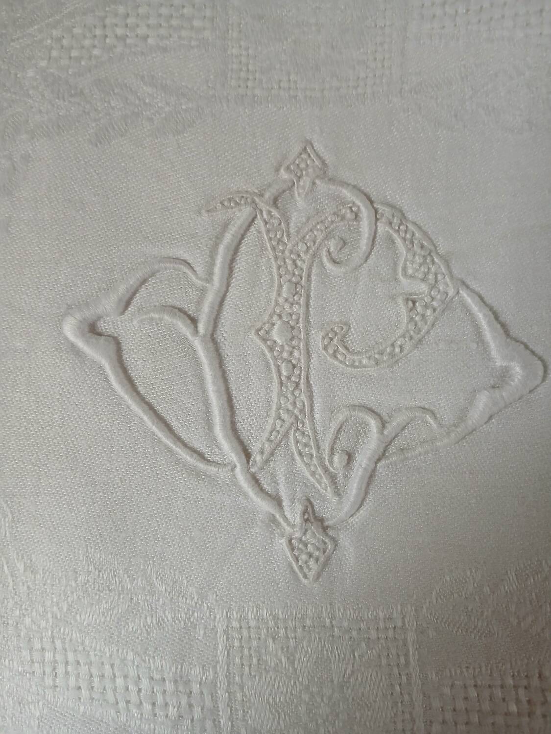 11 antique linen napkins