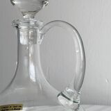 Mouth-blown glass carafe, elegant design