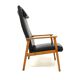 Fauteuil scandinave en simili-cuir, Suède, 1960