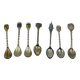 Set of 7 Heraldic Souvenir Spoons from Cities