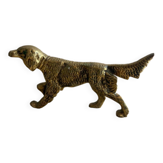 Sculpted bronze dog