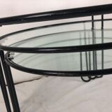 Metal and glass nesting coffee table 1970