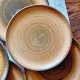 6 Longchamp stoneware dessert plates