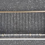 Vintage brass and teak coat rack