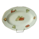 Hollow and oval earthenware dish with 4 seasons vegetable decoration