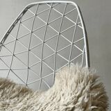 White metal bikini mesh design chair