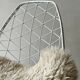 White metal bikini mesh design chair