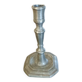 18th century pewter candle holder