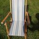 Set of 2 Chilean folding women and 2 folding chairs in vintage canvas 1970