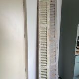 Old wooden french louvre shutters