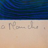 LITHOGRAPHY Nude woman "The board", numbered 49/100 and signed MICHEL MATHONNAT