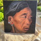 Portrait of a face marked by time