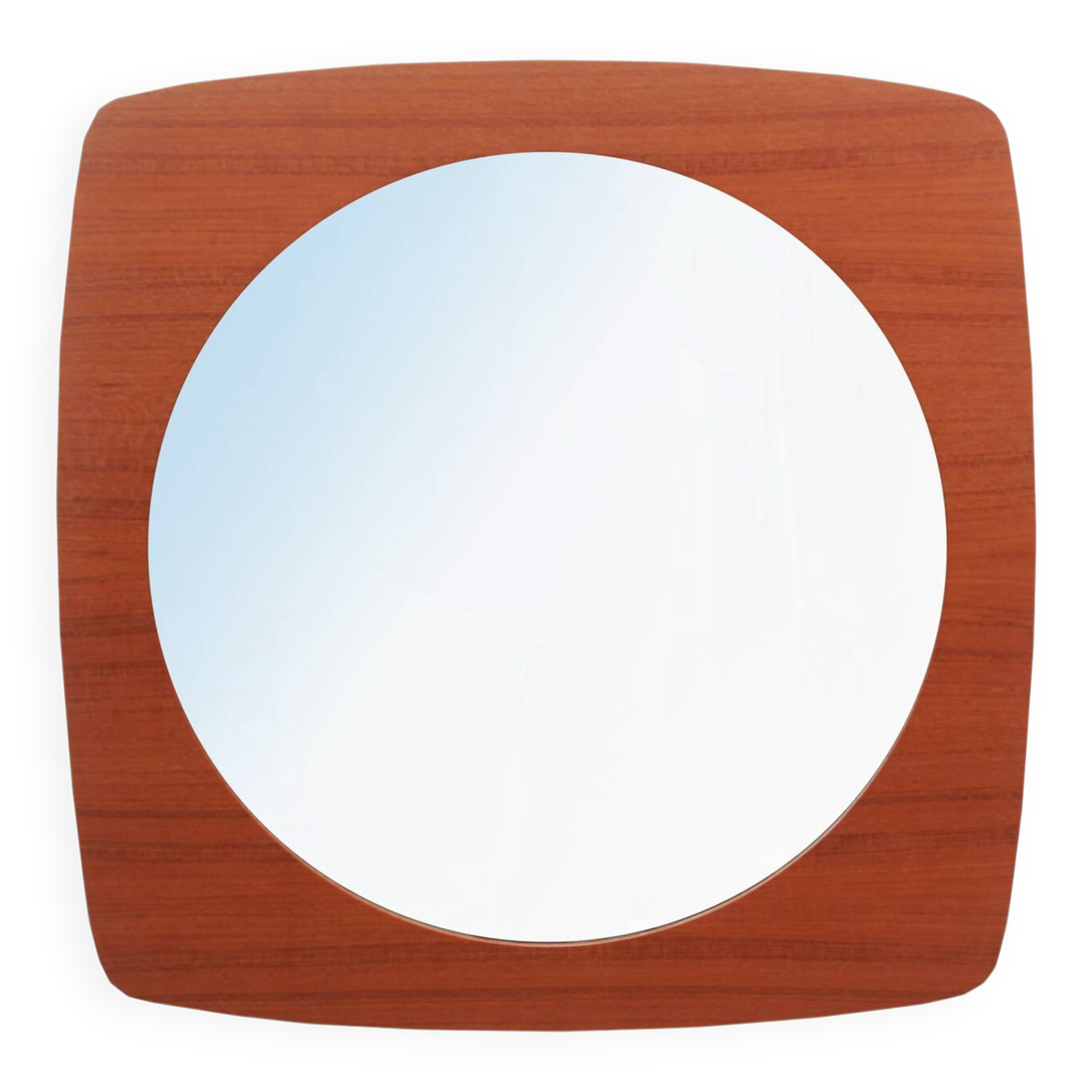 1960s wall mirror in teak