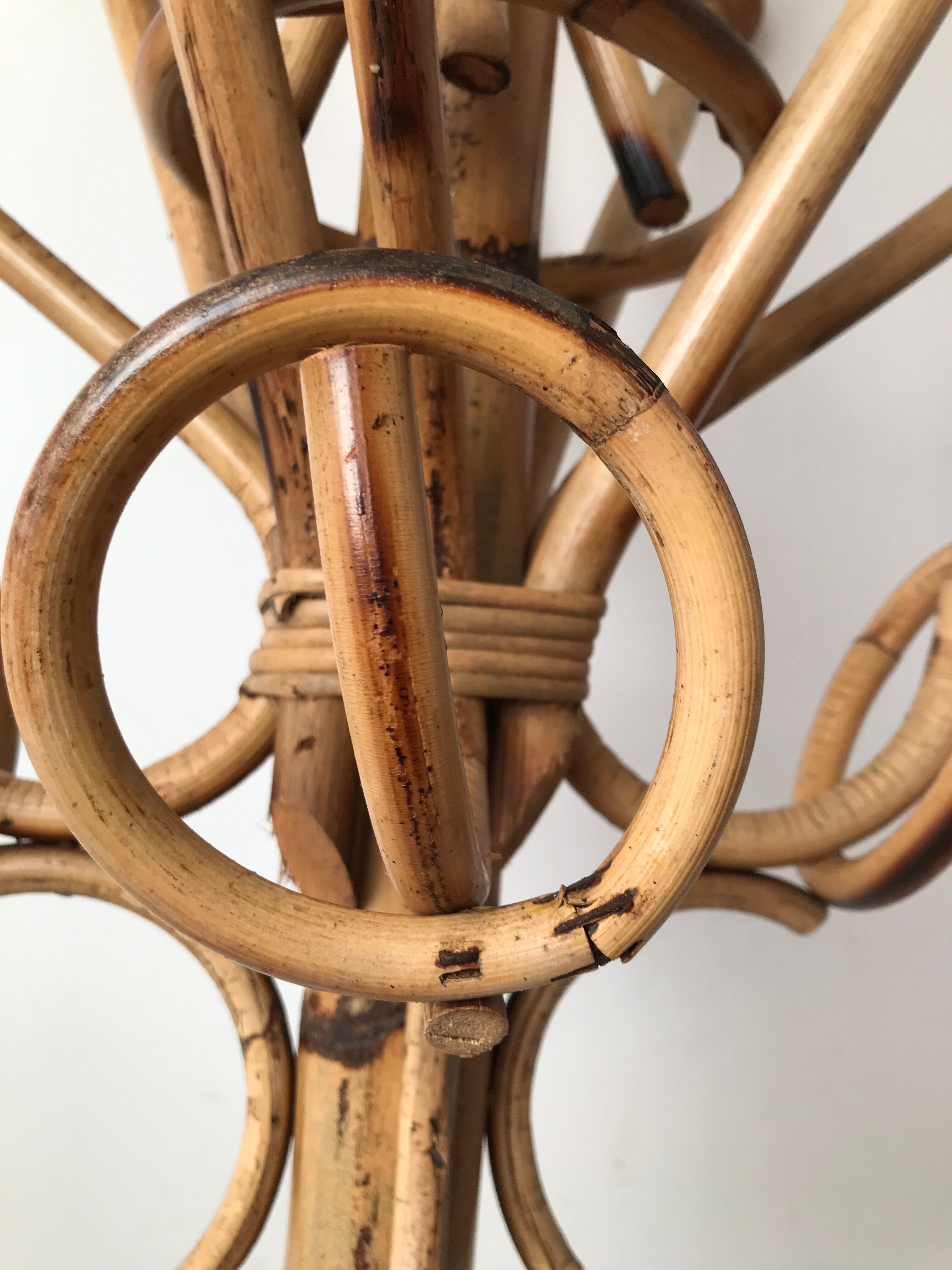 Bamboo parrot coat rack 50s-60s