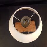 Wood and metal table lamp