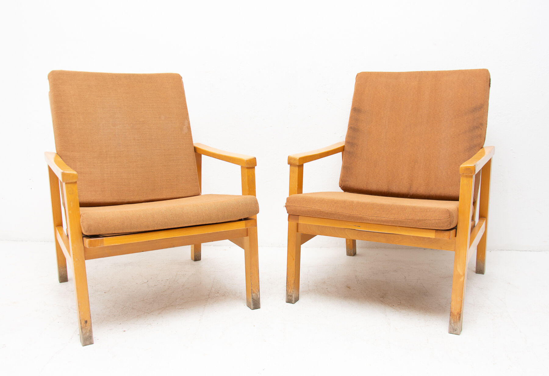 Pair of mid century Danish style armchairs for Ton, 1970´s