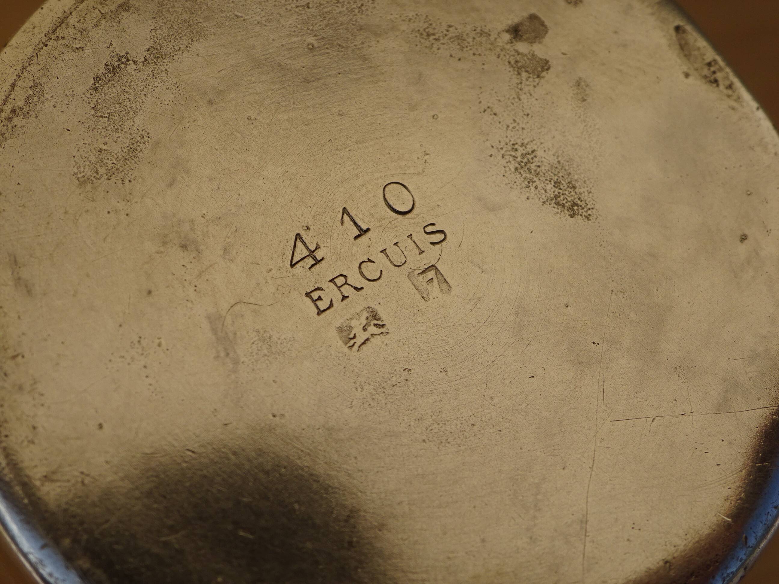 Silver-plated metal timbale Ercuis