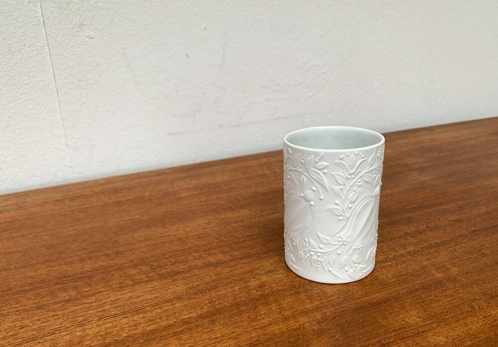 White German porcelain vase from the mid-century by Bjørn Wiinblad for Rosenthal, 1960s.