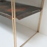 Wall shelf black metal weathered metal