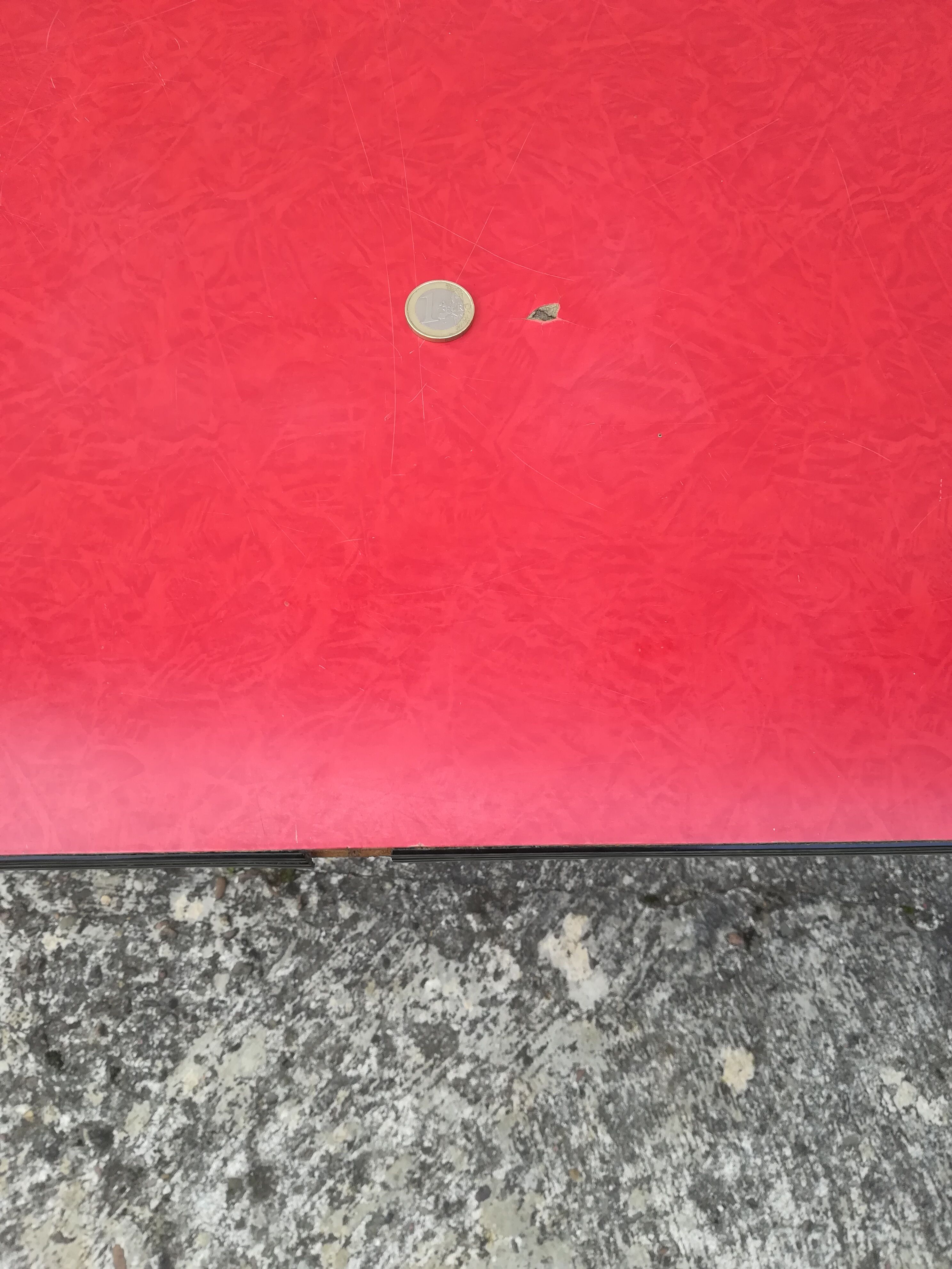 Oak table, formica top