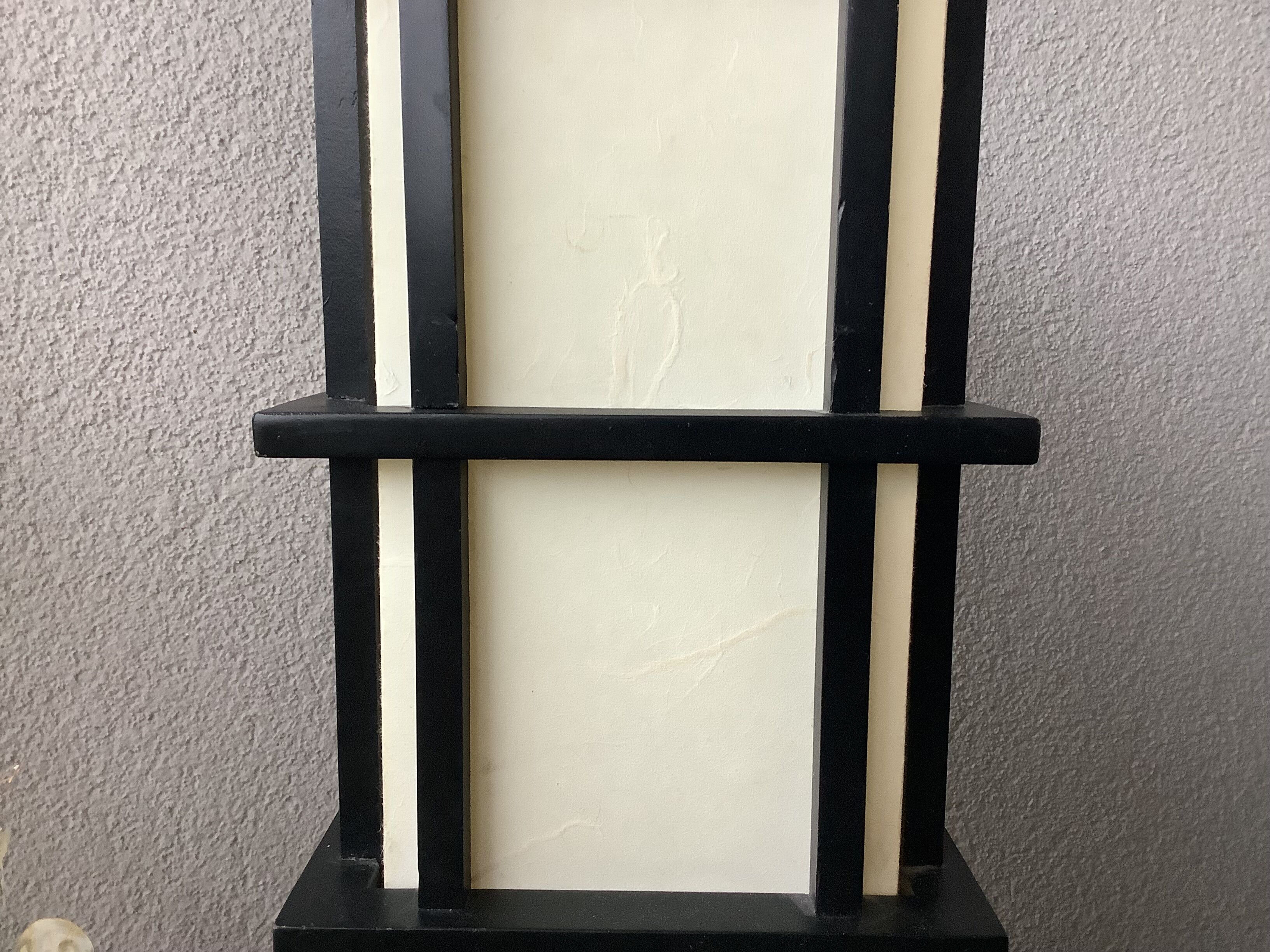 Japanese lamp Tarogo 80s wood and paper Kozo