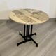 Table guéridon marbre et metal design italien annee 60
