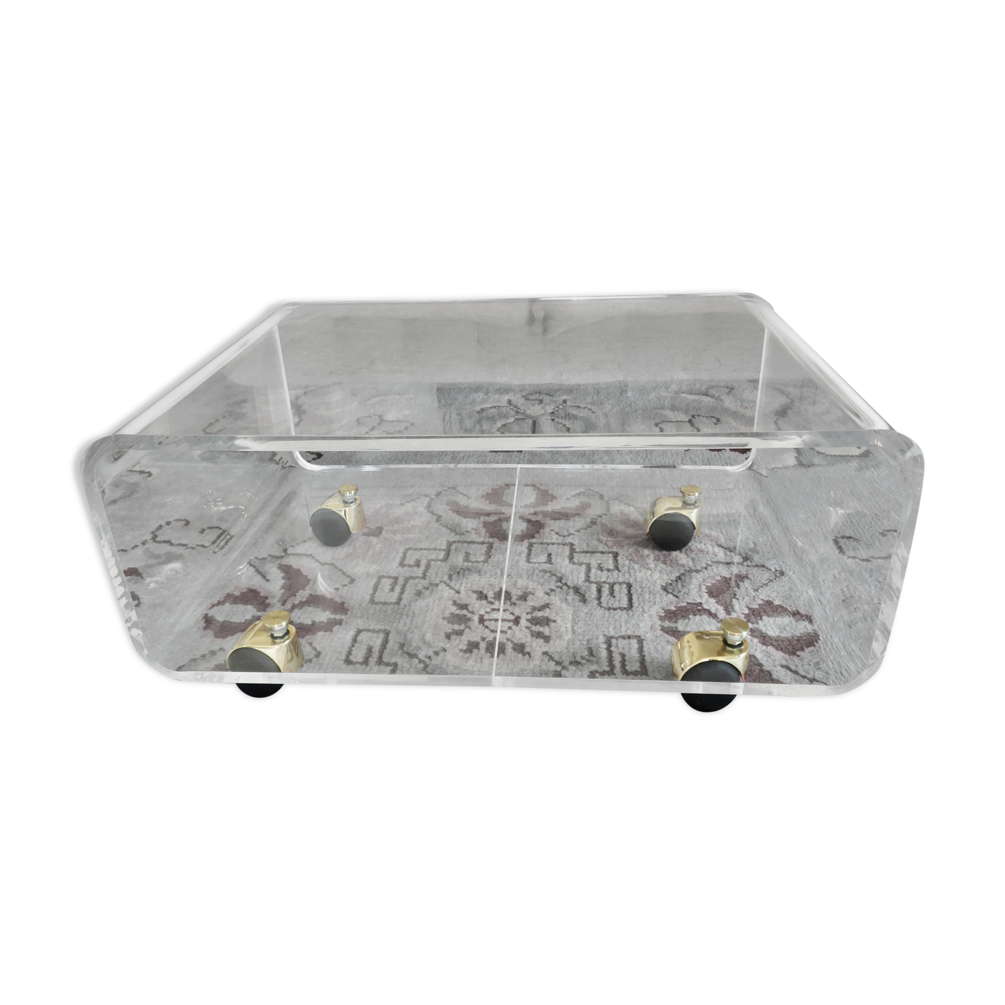 Plexiglas coffee table, David Lange, "The Invisibles of the Marais", 1970