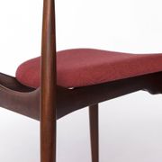 Vintage Cow Horn Chair – 1960s/1970s Danish Teak Dining or Desk Chair, Bord