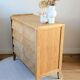 Commode vintage rénovée, années 50-60, chêne blond