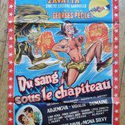 Original poster 1957 of blood under the big top achile zavatta circus georges péclet