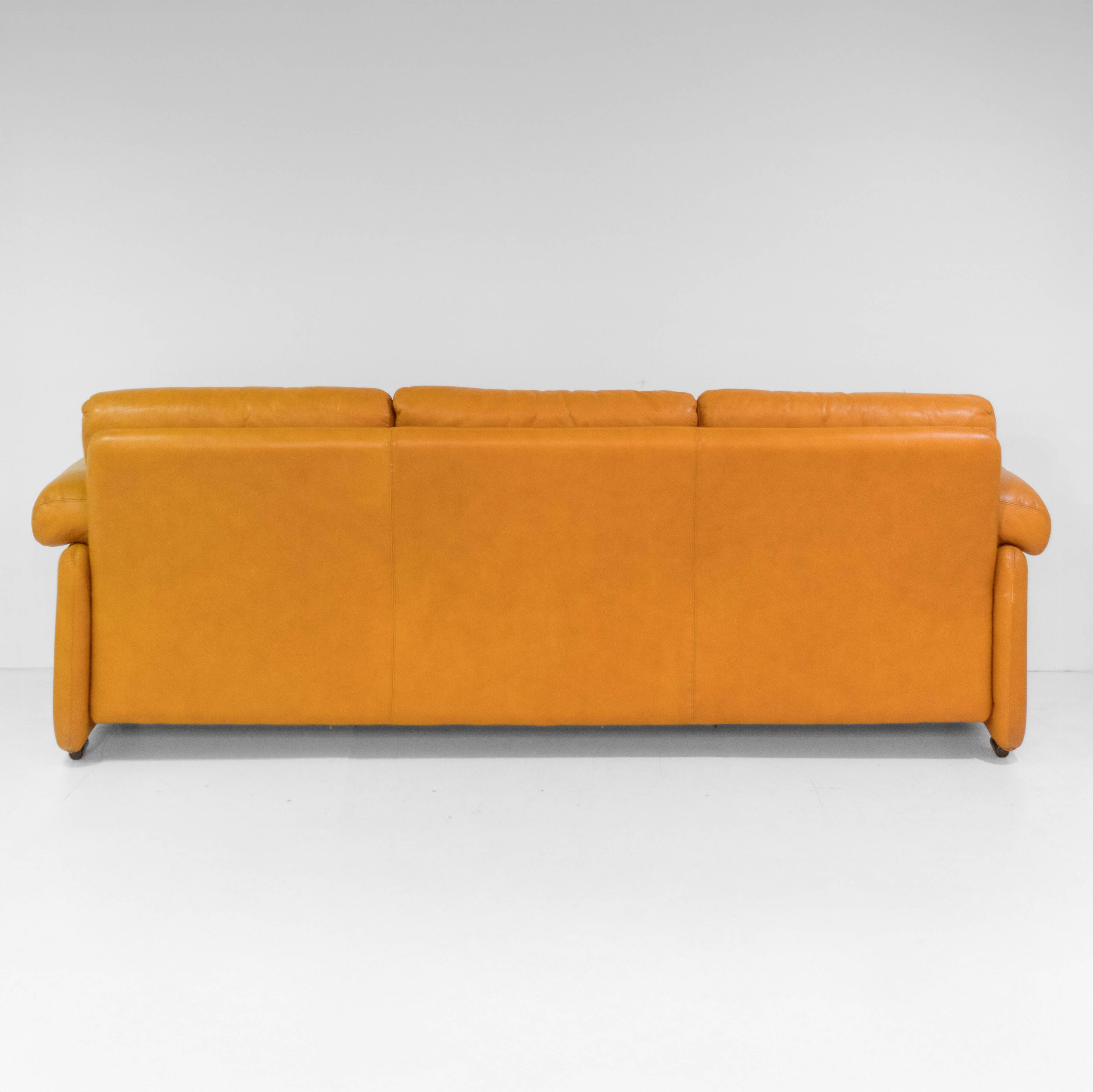 Grand Canapé Coronado Vintage en Cuir Marron par Tobia Scarpa pour C&B Italia