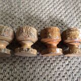 Series of 6 wooden coquetiers