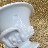 Medici-style glazed ceramic pot cover, Italy