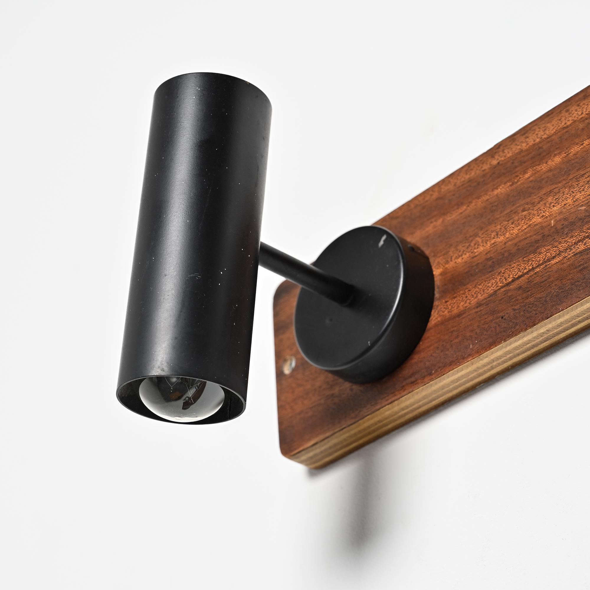 Wall coat rack and lights by Pierre Guariche for La Plagne, around 1968.