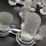 12 Baccarat crystal knife holders, Houdon model, 19th century.