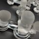 12 Baccarat crystal knife holders, Houdon model, 19th century.