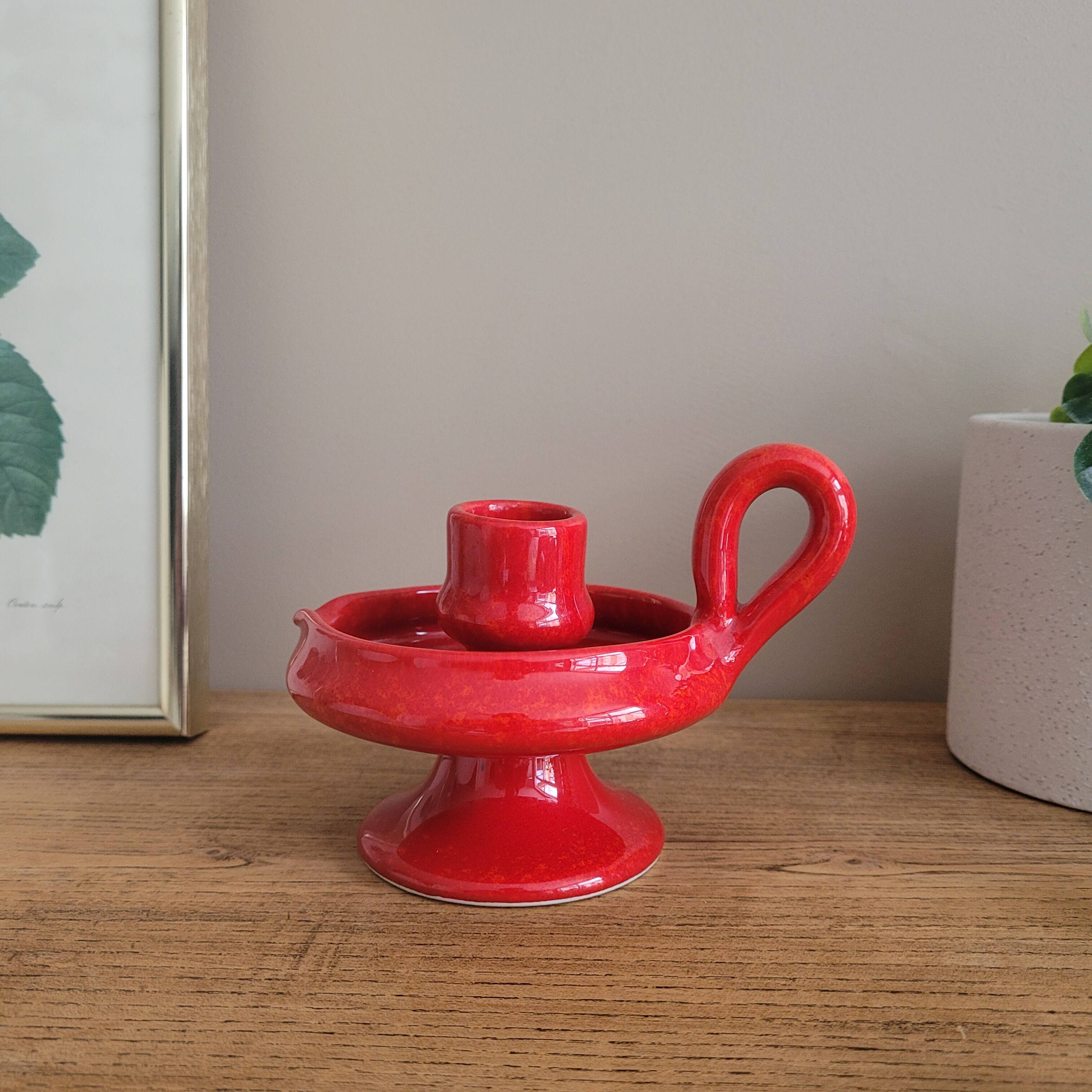 La Redoute x Selency ceramic candle holder 12 red
