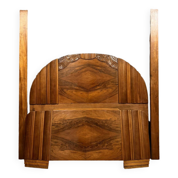 Lit de centre en acajou époque Art Déco vers 1925