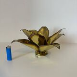 Copper-plated brass flower wall light