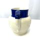 White pitcher blue pattern horses dog style Wedgwood