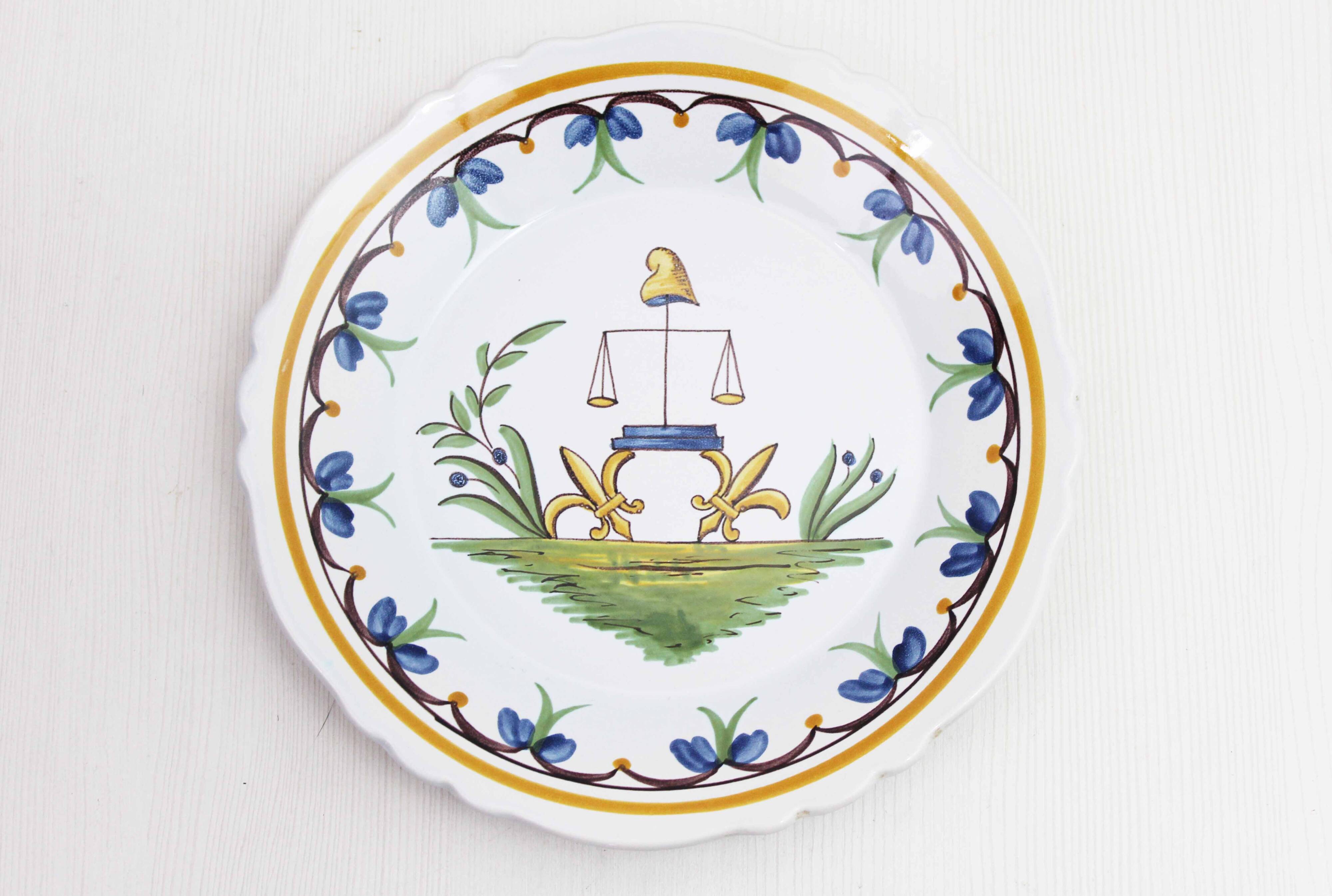 Revolution decorative plate in Nevers earthenware