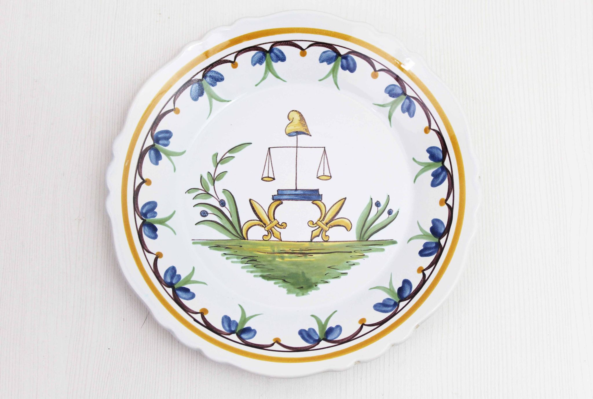 Revolution decorative plate in Nevers earthenware