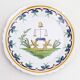 Revolution decorative plate in Nevers earthenware