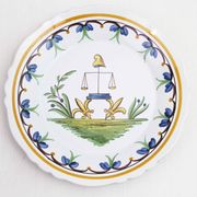 Revolution decorative plate in Nevers earthenware