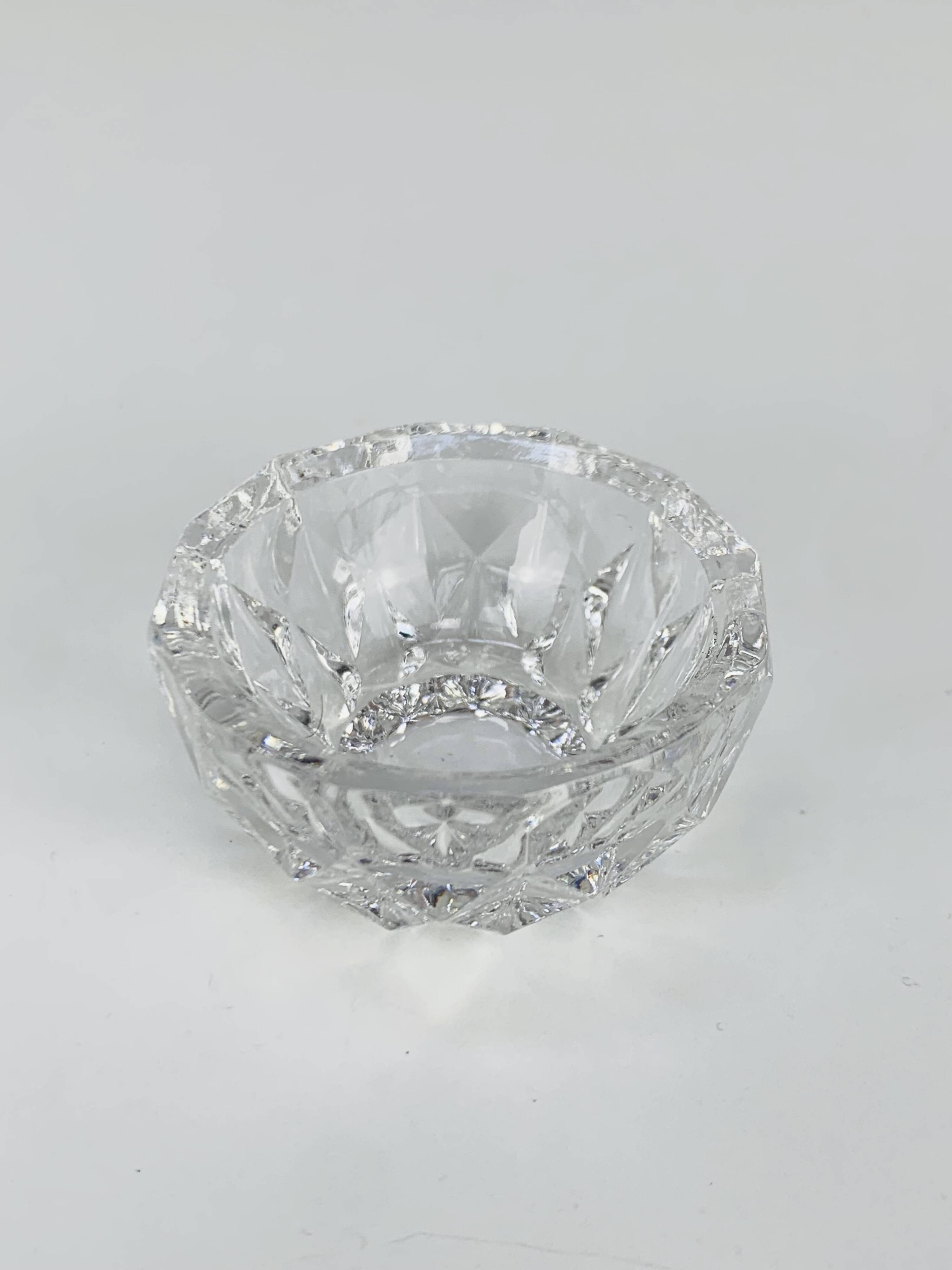 Pair of vintage crystal salt cellars
